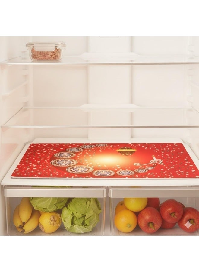 Ramadan refrigerator shelf mats - 4-piece set made of non-slip, easy-to-clean plastic - Image 2